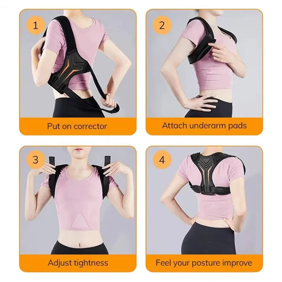 LOOGDEEL Back Posture Scoliosis High Low Shoulder Breathable Anti-Hunchback Corrective Belt Sitting Invisible Corrective Belt